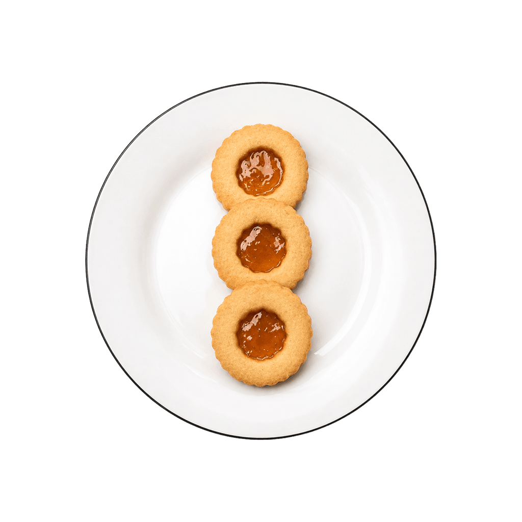 Biscuit sable with apricot jam